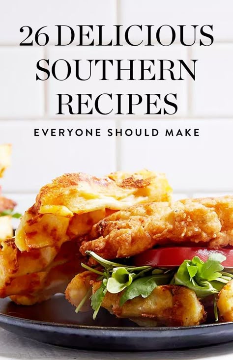 26 Southern Recipes Everyone on Earth Should Make via @PureWow Southern Comfort Food Dinners, Whole 30 Desserts, Country Food, Southern Living Recipes, Southern Cooking Recipes, Classic Southern Recipes, Southern Dinner, Deep South Dish, Southern Recipes Soul Food