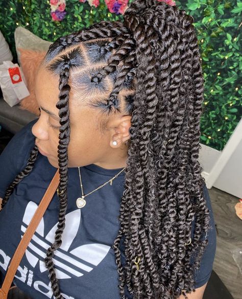 Braids 2023, Braids Styling, Twist Hairstyle, Passion Twists, Afro Twist, Summer Acrylic, Hairstyles Pictures, Big Box Braids Hairstyles, Crochet Needle