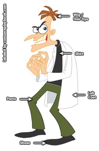 Dr Who Costume Ideas, Animated Characters Costumes, Phineas And Ferb Outfits, Dr Dufenshmirtz Costume, Sikowitz Costume, Phineas And Ferb Cosplay, Dr Doofenshmirtz Costume, Doofenshmirtz Costume, Cartoon Costume Ideas Women