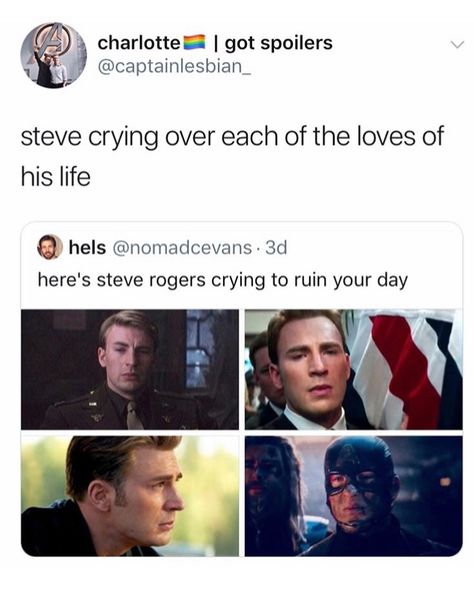 Tony And Natasha In Heaven, Steve And Natasha, Stony Avengers, Captain America And Bucky, Steve Rogers Captain America, Character Arc, Marvel Jokes, Avengers Movies, Marvel 3