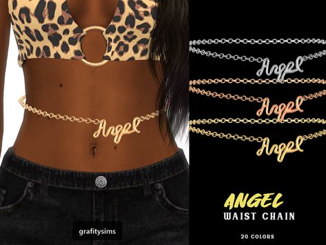 Sims 4 Waist Chain, Sims 4 Mods Clothes, Cc Sims, Waist Chain, Sims Mods, Sims 4 Cc, Sims 4 Mods, Sims 4, Angel