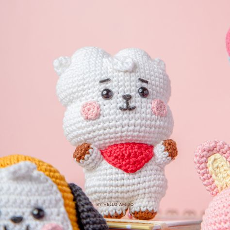 Bt21 Crochet Pattern, Bt21 Crochet, Rj Bt21, 100 Crochet Stitches, Crochet Penguin, Pola Amigurumi, Fun Crochet Projects, Crochet Items, Crochet Toys Patterns