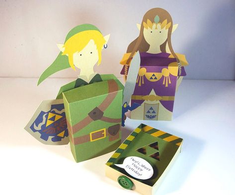 Zelda Diy, Zelda Birthday, Link Zelda, Funny Greetings, Funny Greeting Cards, Famous Movies, Geek Gifts, Card Birthday