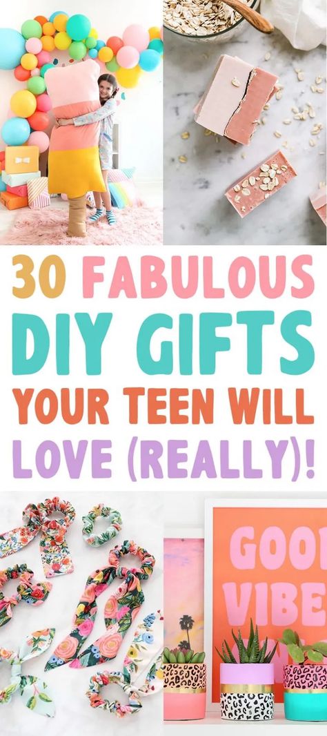 30 Fabulous DIY Gifts Your Teen Will LOVE (really) - The Cottage Market Diy Girl Gifts, Homemade Gifts For Friends, Diy Teen, Homemade Birthday Gifts, Teen Gifts, Christmas Gifts For Teen Girls, Cottage Market, Teenager Gifts