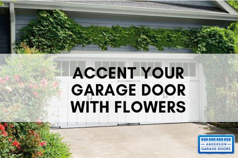 Spruce up the exterior of your home with flowers! Read these creative ideas from Anderson Garage Doors! Planters For Garage Door, Door With Flowers, Anderson Doors, Wooden Trellis, Artificial Wreath, Potted Trees, Buy Plants, How To Grow Taller, Welcome Spring