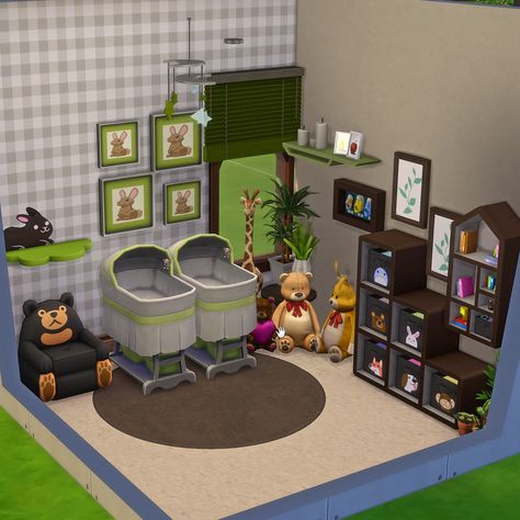 Sims Mobile Room Ideas, Sim4 Room Ideas, Casas The Sims Mobile, Basegame Bedroom Sims 4, Sims 4 Basegame Rooms, Sims 4 Basegame Bedroom, Sims Mobile House Ideas Layout, Sims 4 Nursery Ideas No Cc, Sims 4 Room Ideas Base Game