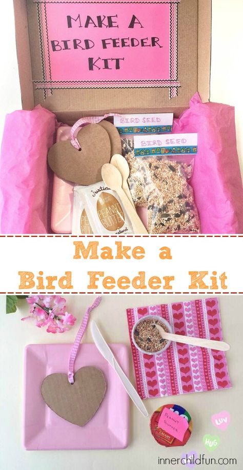 Make a Bird Feeder Kit! - Inner Child Fun Make A Bird, Make A Bird Feeder, Easy Handmade Gifts, Bird Birthday, Cadeau Diy, Craft Kits For Kids, Activity Kits, Diy Craft Kits, Bird Feeder