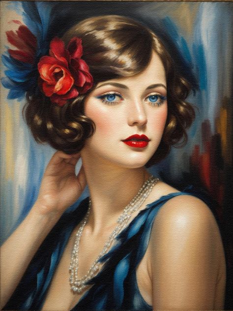 1920s Flapper Girl. 1920s Flapper Girl, Gatsby Girl, Bride 2024, Flapper Girls, Flapper Art, Portrait References, Gangster Girl, Art Deco 1920s, Classic Aesthetic