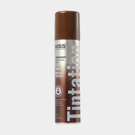 KISS Tintation Temporary Hair Color Spray (TCS03 - Medium Brown)-- Click on the image for additional details. (This is an affiliate link) #haircolor Pantene Gold Series, Temporary Hair Color Spray, Covering Grey Roots, Hair Color Spray, Root Cover Up, Grey Roots, Root Touch Up, Temporary Hair Color, Color Spray