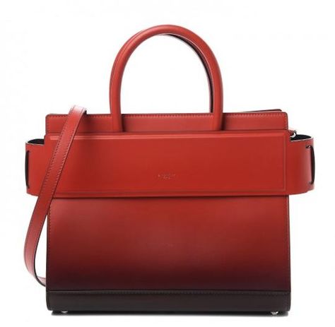 Givenchy Small Horizon Dégradé Black/Red Calfskin Leather Tote. Get one of the hottest styles of the season! The Givenchy Small Horizon Dgrad Black/Red Calfskin Leather Tote is a top 10 member favorite on Tradesy. Save on yours before they're sold out!  #summer #outfits Designer Handbags Prada, Designer Handbags Chanel, Affordable Designer Handbags, Prada Handbags, Handbag Shoes, Open Top, Prada Bag, Leather Top, Kate Spade Top Handle Bag