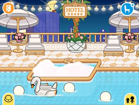 #tocaboca Toca Life Pool Ideas, Toca Boca Room Ideas Hotel House, Toca Boca House Ideas 5 Star Hotel, Toca Boca Room Ideas 5 Star Hotel, Toca Boca 5 Star Hotel Ideas, Toca Boca Hotel Ideas, Toca Houses, Toca Life World Aesthetic Pfp, Toka Boka