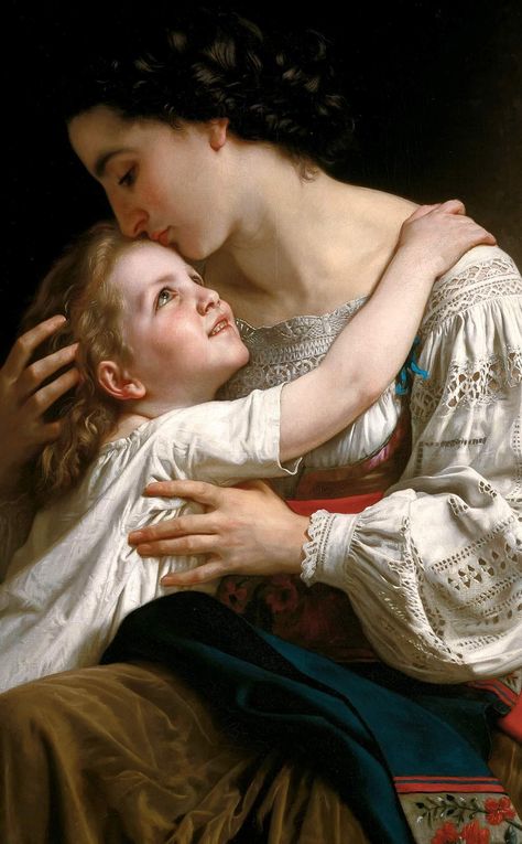 Woman Holding Baby Drawing Reference, Hugues Merle, Mother Child Painting, Mother And Child Drawing, Anna Schneider, Rage Art, Mother And Child Painting, Child Painting, Mother Painting