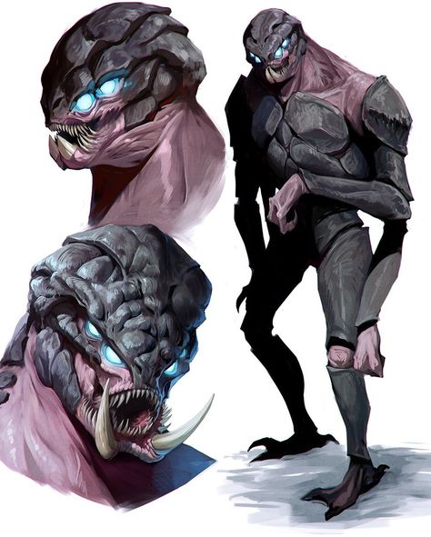 Concept Creature Art, Alien Monster Concept Art, Humanoid Alien Concept Art, Alien Species Concept Art, Alien Character Art, Aliens Art, Fantasy Alien, Space Monster, Marvel And Dc