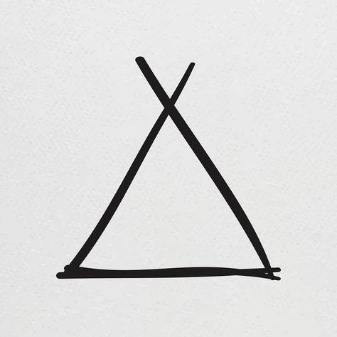 Tent Tattoo Minimalist, Tent Tattoo Simple, Tee Pee Tattoo, Tipi Drawing, Tipi Illustration, Tipi Tattoo, Teepee Tattoo, Tent Tattoo, Tent Illustration