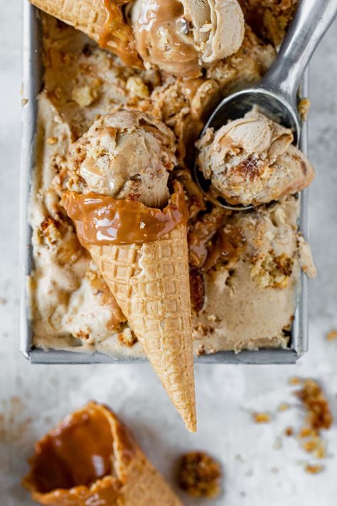 Banana Bread Ice Cream Bread Ice Cream, Ginger Ice Cream, Coconut Ginger, Silicone Baking Sheet, Caramel Ice Cream, Soft Serve Ice Cream, Ice Cream Machine, Lost 100 Pounds, An Ice Cream