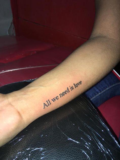 All We Need Is Love Tattoo, Tattoo Ideas And Meanings, Xo Tattoo, All We Need Is Love, P Tattoo, Love Affection, Hand And Finger Tattoos, Friendship Tattoos, Pretty Tattoos For Women