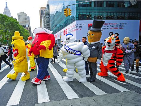 The 34 greatest (and most recognizable) brand mascots of all time - Business Insider Mayhem Allstate, Flo From Progressive, Flo Progressive, Brand Mascot, Chester Cheetah, Tony The Tiger, Energizer Bunny, Kool Aid Man, Michelin Man