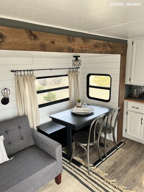 How to Replace RV Furniture: Your Questions Answered Rv Dinette To Daybed, Glamping Diy, Ikea Loveseat, Rv Hacks Travel Trailers, Rv Living Room, Rv Remodeling, Rv Sofas, Motorhome Remodel, Rv Inspiration