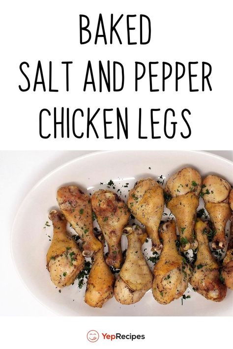 🍗 A simple recipe for juicy oven baked chicken drumsticks seasoned with salt and pepper. #YepRecipes Chicken Drumstick Recipes Oven, Oven Baked Chicken Drumsticks, Chicken Drumsticks Oven, Drumstick Recipes Oven, Chicken Legs In Oven, Juicy Oven Baked Chicken, Roast Chicken Drumsticks, Baked Drumsticks, Roasted Chicken Legs