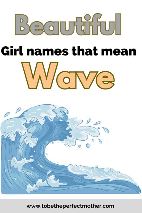 Girl names that mean wave Water Names Girl, Wave Meaning, Hebrew Girl Names, German Names, Indian Names, Life Recently, Strong Names, Christian Names