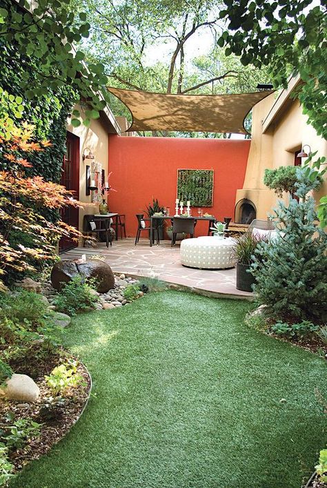 Wonder Forest, Patio Layout, Backyard Pools, Patio Landscaping, Mediterranean Garden, Garden Pictures, Beautiful Backyards, Small Backyard Design, Courtyard Garden