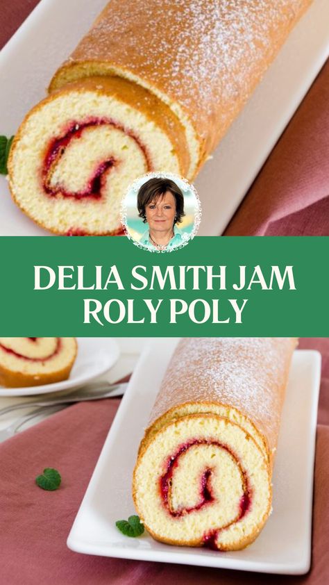 Delia Smith Jam Roly Poly Jam Rolly Polly Recipe, Jam Roll Recipe, Jam Roly Poly Recipe, Ice Cream Cake Birthday, Jam Roly Poly, Jam Roll, Beautiful Baking, Delia Smith, Duck Breast