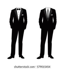 Man In Suit Illustration, Suits Men Drawing, Coat Suit For Men, Black Tie Men, Mens Wedding Suit, Suit Illustration, Wedding Couple Cartoon, Caricature Wedding, Wedding Outfits For Groom