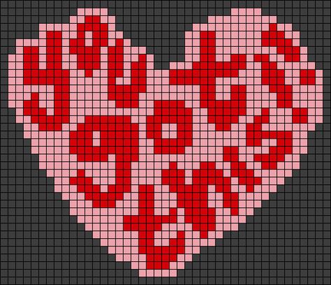 Mom Pixel Art, Valentines Alpha Pattern, Pink Alpha Pattern, Pixel Art Heart, Knitting Graph Paper, Grid Crochet, Pixel Grid, Crochet Grid, Graph Crochet