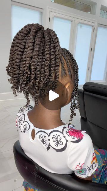 Bubble Braid Ponytail Curly Hair, 2 Strand Twist Ponytail, Flat Twist Ponytail Natural Hair, Toddler Two Strand Twist Styles, Twisted Updo Natural Hair, Braids Into Ponytail Natural Hair, Braided Ponytail With Curls, Flat Twist Hairstyles For Kids, Flat Twist Ponytail