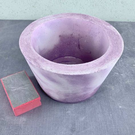 Concrete Dye, Painting Cement, Faux Fireplace Diy, Concrete Bowl, Cement Diy, Concrete Diy Projects, Fabric Dye, Concrete Candle, Cement Pots