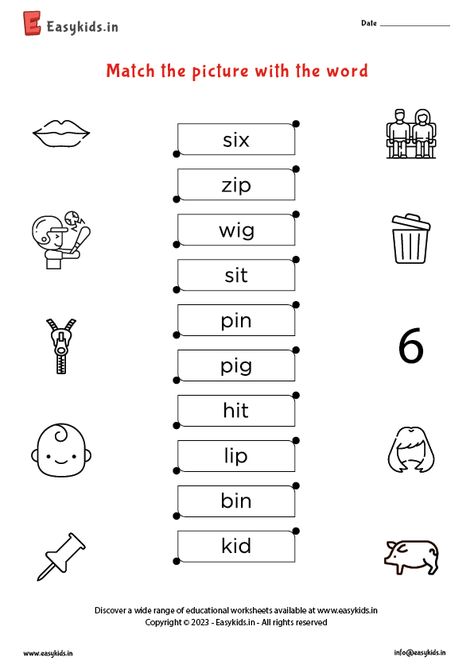 E Vowel Words Worksheet, Phonics Cvc Words, Lkg Worksheets, Consonant Words, Words Worksheet, Phonics Cvc, Structured Literacy, Cvc Worksheets, Cvc Words Worksheets