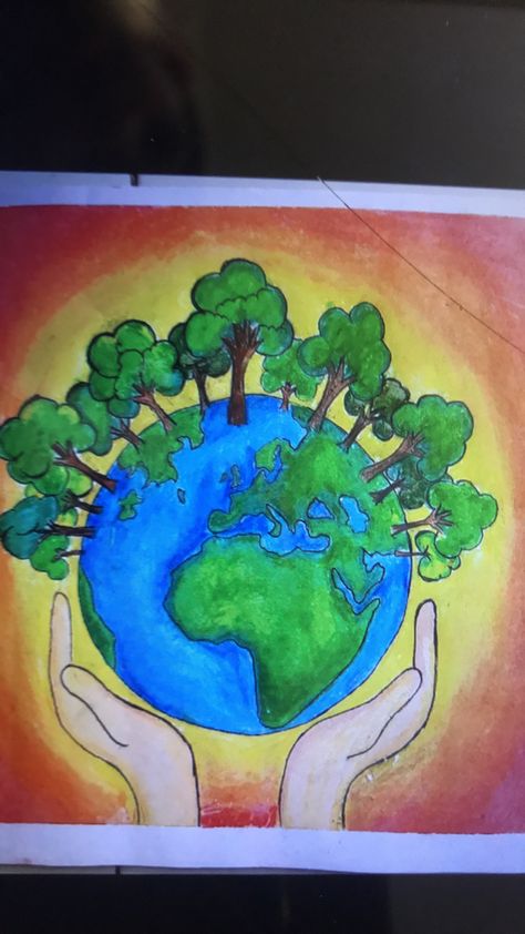 Save Earth Posters, World Environment Day Posters, Save Earth Drawing, Earth Day Drawing, Hummingbird Illustration, Earth Day Posters, Earth Drawings, Bff Drawings, Save Trees