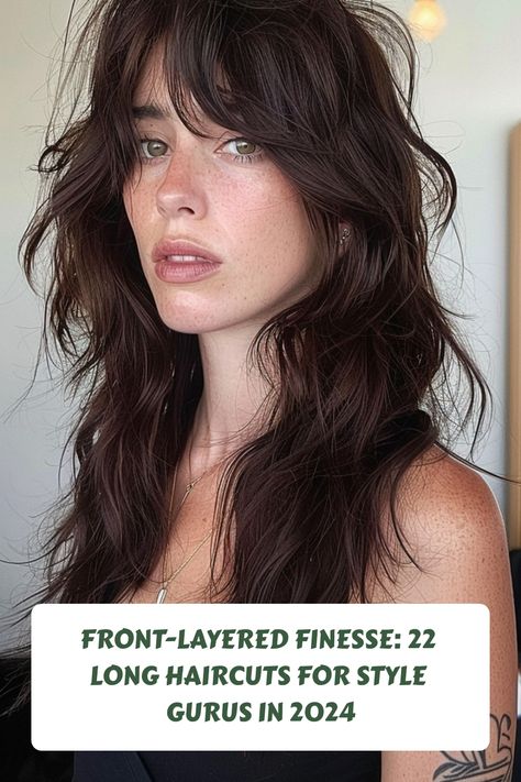 Elevate your long locks with a shag haircut and trendy curtain bangs, the perfect blend of modern and chic for 2024. These face-framing layers with curtain bangs add texture and movement, effortlessly enhancing your features with a touch of edgy flair. Click the pin and follow us for more top style trends! #Haircuts #Hairstyle #LongHair #ShagHaircut #CurtainBangs #haircuts Women’s Wolf Cut Haircut Long, Haircut Inspo Curtain Bangs, Women Shag Haircuts, Layered Haircut With Face Framing, Wolf Cut Curtain Bangs, Face Framing Layers With Bangs, Wolf Cut With Curtain Bangs, Layers With Curtain Bangs, A Shag Haircut