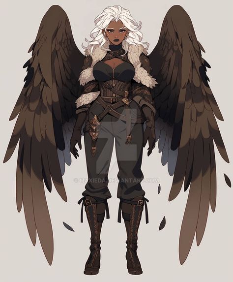 Winged People, Skins Characters, Bird People, Chara Design, Roleplay Characters, Anime Cover Photo, Dnd Art, Mythical Creatures Art, Art Characters