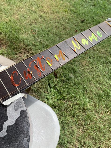 *Free Shipping* Guitar Inlay, Guitar Fretboard, Guitar Stickers, Custom Guitar, Numbers Font, Guitar Design, Code Promo, Custom Decals, Decals Stickers