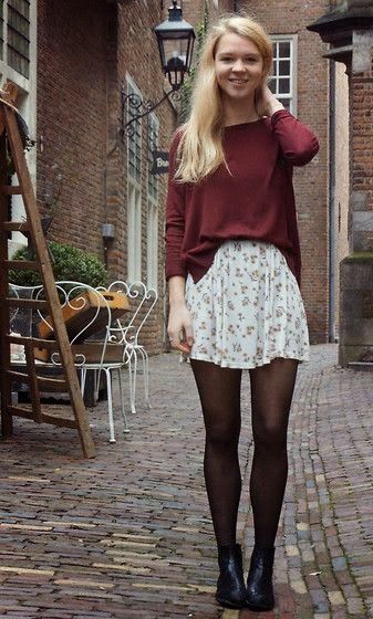 Peplum Tops, Mode Casual, Heidi Klum, Look Vintage, Mode Inspiration, Fall Winter Outfits, Flower Dresses, Outfits Casuales, Brandy Melville