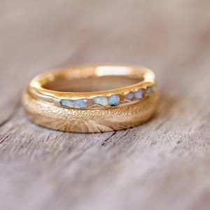 Eternalize your love with a one-of-a-kind wedding band tattoo from Amazon. Organic Wedding Band, Wedding Band Tattoo, Rustic Wedding Bands, Fossil Ring, Shiny Rings, Wedding Bands For Him, Wedding Bands For Her, Custom Wedding Band, Organic Wedding