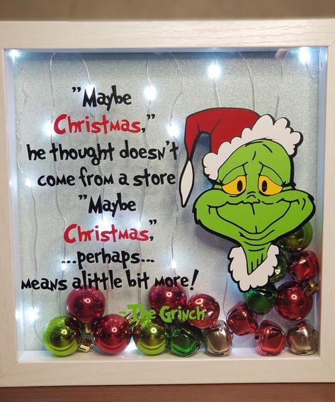 Grinch Shadow Box Ideas, Grinch Theme Christmas, Grinch Diy, Grinch Ideas, Shadow Box Ideas, Grinch Christmas Decorations, Grinch Christmas, Christmas 2024, Glass Blocks