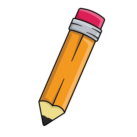 Pencil vector illustration for school supply write and office theme School Supplies Illustration, School Supplies Clipart, Pencil Vector, Pencil Clipart, Pen Cartoon, Pencil Cartoon, Wings Icon, Office Themes, School Clipart