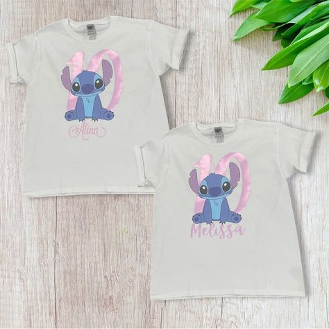 Stitch Birthday Shirt, Stitch Shirts, Lilo And Stitch Shirt, Stitch Birthday, Custom Birthday Shirts, Personalized Birthday Shirts, Disney Etsy, Birthday Party Celebration, Stitch Shirt