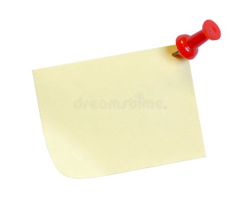 Thumb Tack, Post It Note, White Image, Post It Notes, Post It, Stock Images, Yellow, White