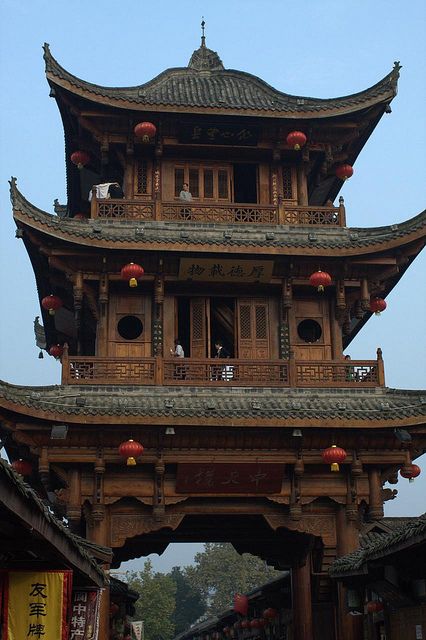 Langzhong Ancient Village, Sichuan Chinese Architecture Traditional, Ancient Chinese Architecture, Sichuan China, China Architecture, Ancient Village, Stunning Architecture, Asian Architecture, Minecraft Inspo, Chinese Landscape