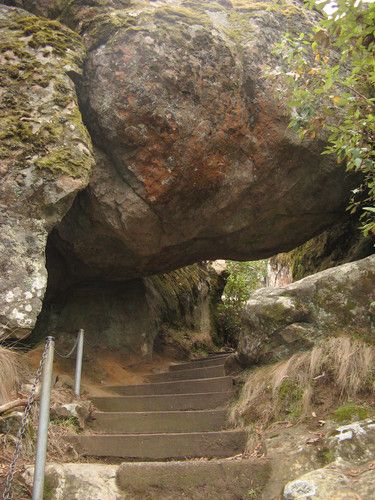 Hanging Rock, Macedon Ranges, Victoria. pinner says: There is something eerie about this place. We felt it when we visited here in 2007. Can't explain it but even though we enjoyed our exploring, we were glad to get in the car and head home......... Picnic At Hanging Rock, Hanging Rock, Macedon Ranges, Australian Travel, Outback Australia, Melbourne Victoria, Sacred Places, Travel Australia, Victoria Australia