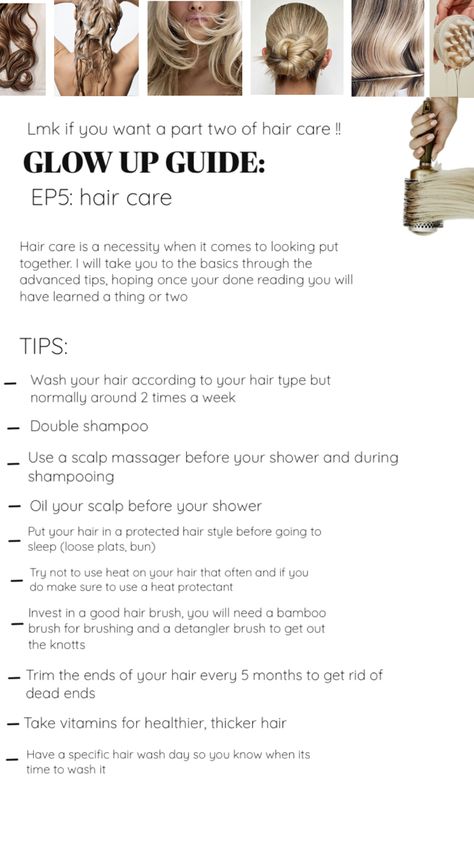 #haircare #hair #glowup #glowuptips #glowupbeforeschool #glowupadvise #glowupguide #fyp #foryoupage Hair Glow Up Tips, Hair Glow Up, Blow Out Hair Products, Wonyoungism Glow Up Tips, How To Maintain Blowout At Night, Glow Up Tips Wonyoungism, How To Achieve A Blowout Look, Glow Up Guide, Healthy Routines