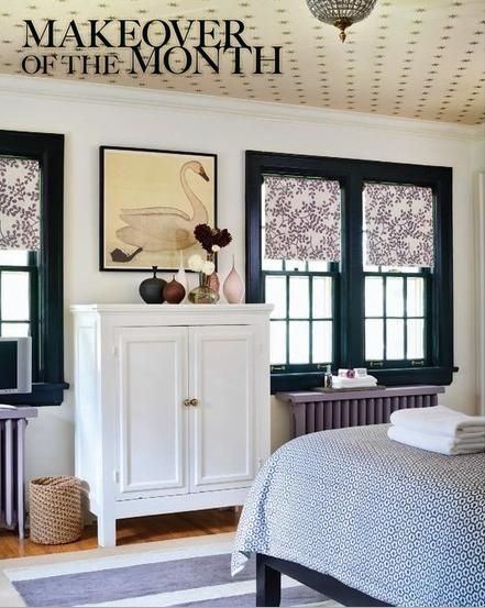 white walls with black trimmed windows Black Woodwork, Ceiling Fabric, Black Window Trims, Framed Windows, Light Walls, Dark Window, Colored Walls, Black Window Frames, Dark Trim