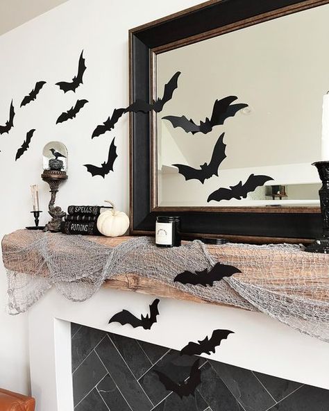 Home Decor Shop on Instagram: "1 more day until Halloween 🎃 💀 What’s everyone dressing up as this year?! We love seeing all of the spooky decor going around the ‘gram but especially so when our products are tagged! We’ve still got a few of these cute Halloween candles left AND they’re on super sale. Snag one now for next year (they smell SO yummy)! After tomorrow they’ll be gone! Tap the pic to shop! 🦇 🦇 🦇 🦇 🦇 #interiordesign #lovelivinghere #openconcept #mycuratedsquares #prettylittl Halloween Picture Ledge, Halloween Mantel Decor, Days Until Halloween, Halloween Mantel, Picture Ledge, Home Decor Shop, Mantel Decor, Halloween Candles, Spooky Decor