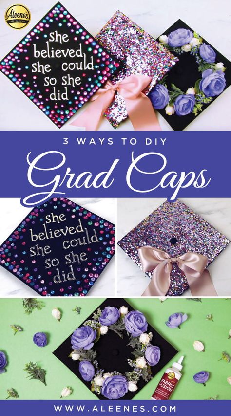 DIY Grad Cap Design Ideas  #GradCap #GradCapDesign #GlitterGradCap #EasyGradCap #Aleenes Last Minute Cap Decoration, Cheap Academic Graduation Cap Topper, Graduation Cap Designs Art Major, Education College Graduation Caps, Cheap Personalized Graduation Cap Topper, Diy Grad Cap, College Graduation Cap Decoration, Grad Cap Designs, Glitter Crafts