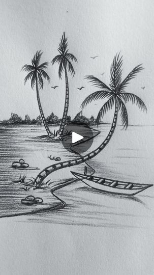 17K views · 617 reactions | Coconut trees sketch | Sea land coconut tree sketching | By Munna Arts & CraftFacebook Sea Art Drawing, Trees Sketch, View Sketch, Draw Trees, Coconut Trees, Tree Sketches, Land And Sea, Sea Art, Tree Drawing