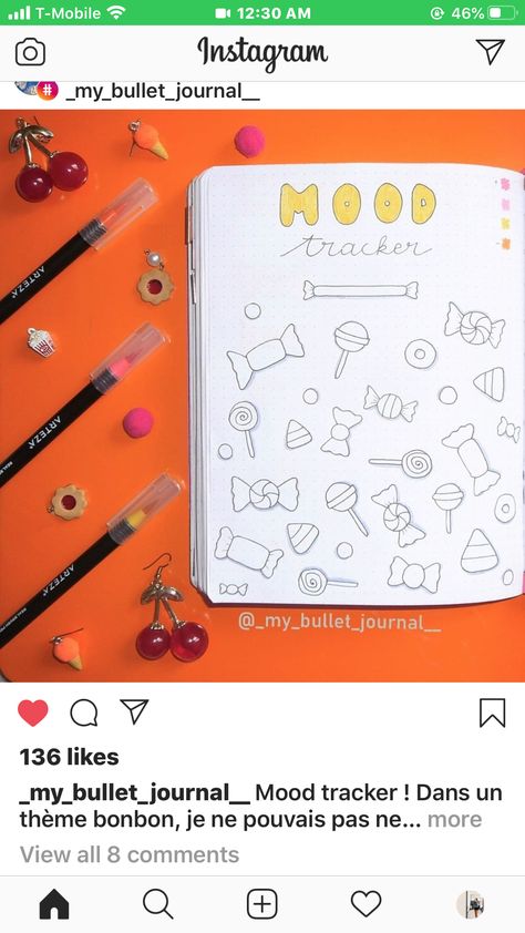 Candy Mood Tracker, Bullet Journal Mood Tracker, Bujo Themes, Bullet Journal Inspo, Mood Tracker, Bullet Journal, Candy, Holidays, Quick Saves