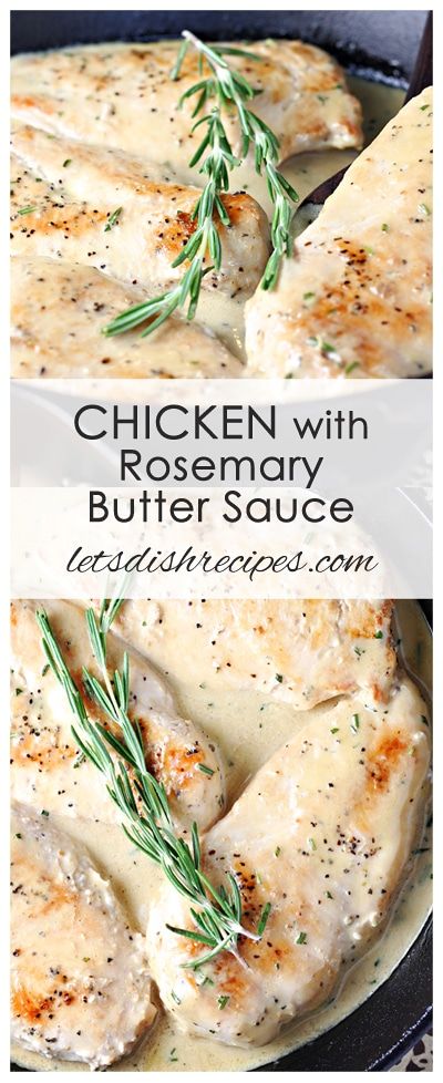 Chicken With Rosemary, Rosemary Chicken Recipe, Rosemary Butter, Rosemary Recipes, Delicious Chicken Breast Recipes, Chicken Breast Recipes Baked, Chicken Dishes Easy, Breaded Chicken Breast, Rosemary Chicken